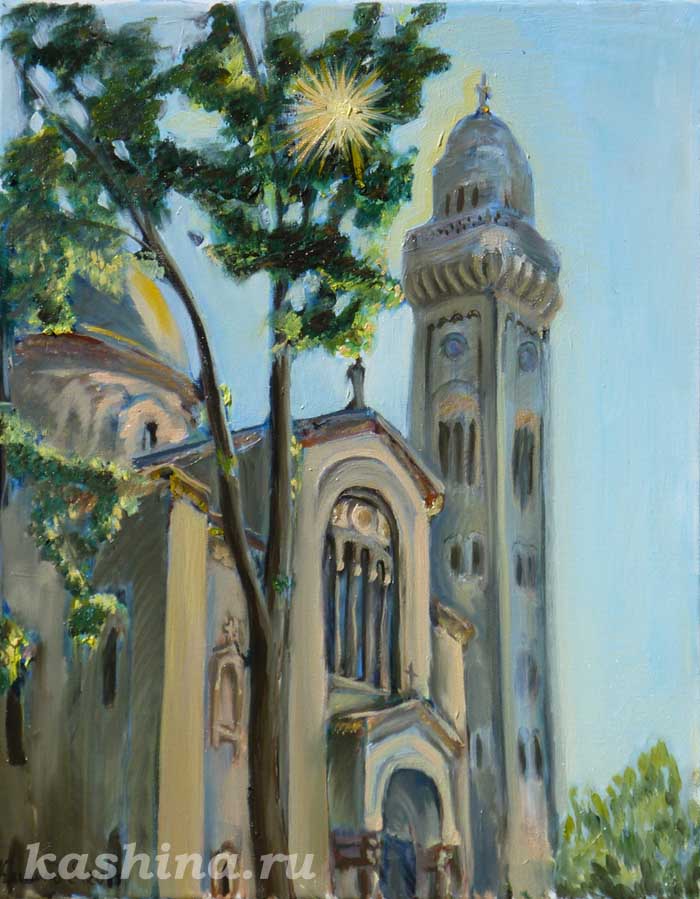 "Церкви Панчево" картина Евгении Кашиной