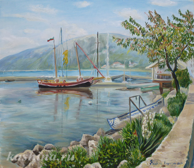 "Балчишские лодки" картина Евгении Кашиной