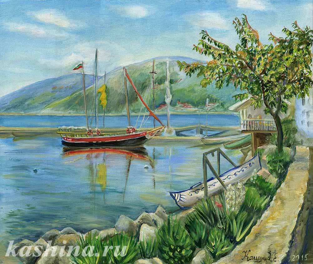 "Балчишские лодки", картина Кашиной Евгении.