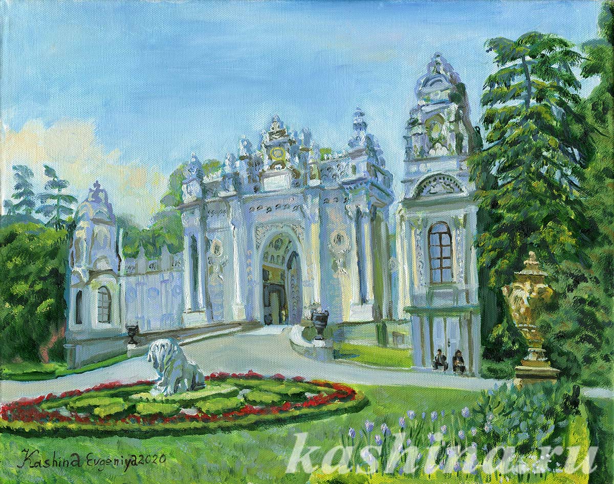 "Dolmabahce Palace" a painting by Evgenia Kashina