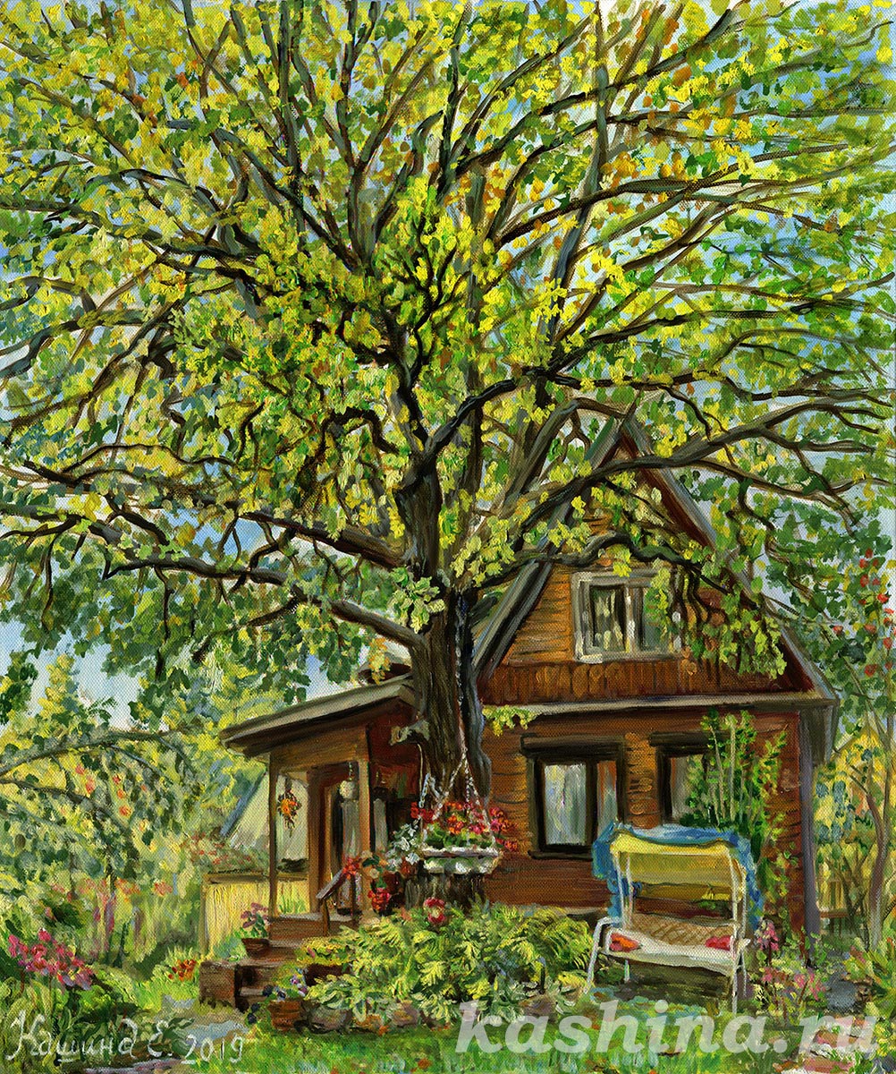 "Петелинский дуб," картина Евгении Кашиной