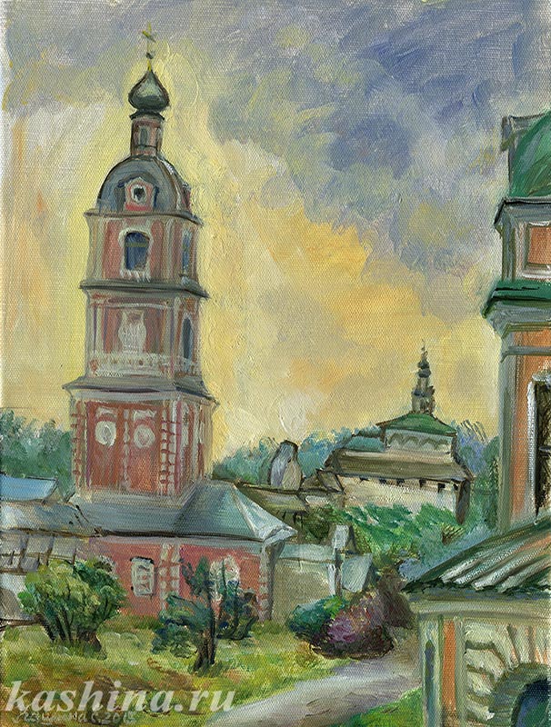 "Колокольня Горицкого монастыря" картина Евгении Кашиной