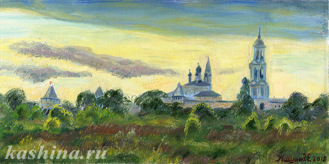 "Вид на Никитский монастырь" картина Евгении Кашиной