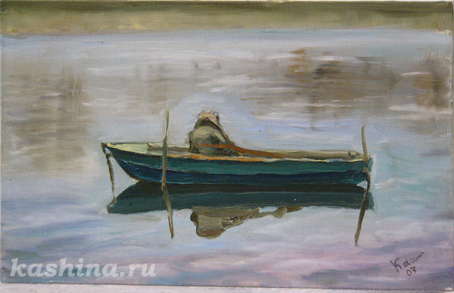 Рыбак, картина Кашиной Евгении.