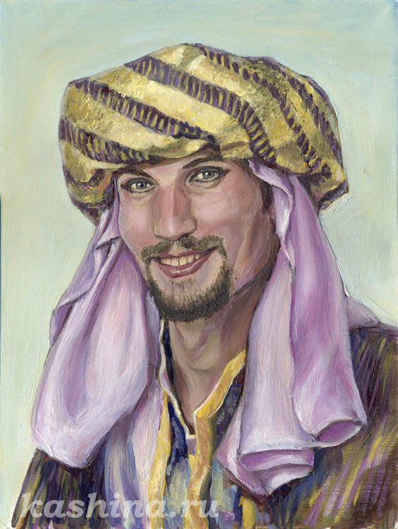 Султан, Портрет мужчины в тюрбане и восточном костюме; Евгения Кашина