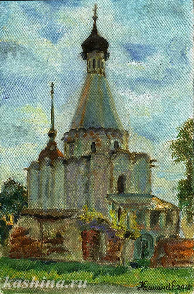 "Церковь Петра Митрополита", картина Евгении Кашиной