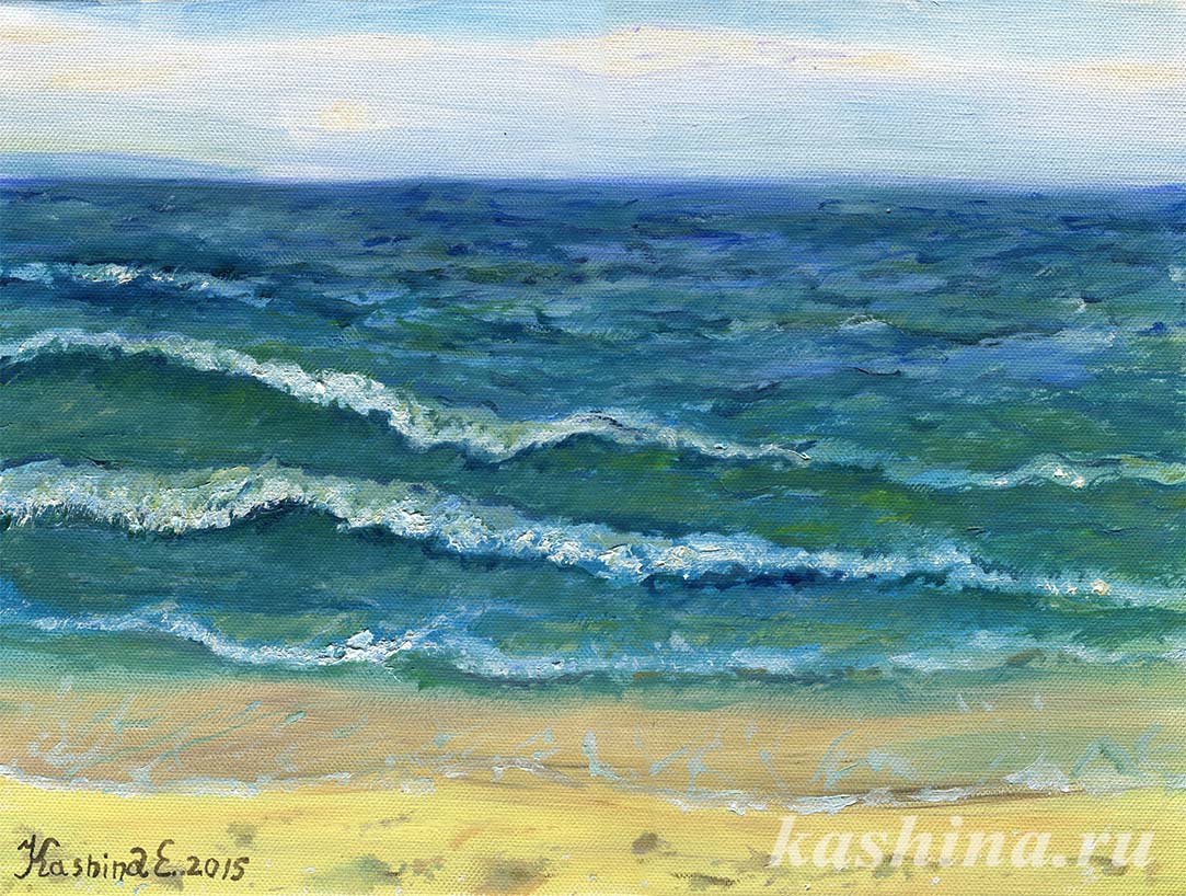 "Волны Черного моря" картина Евгении Кашиной