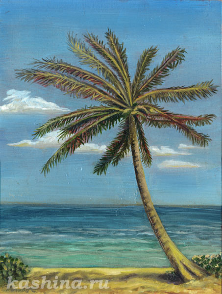 Сергей Минков. Тропический пейзаж с пальмой